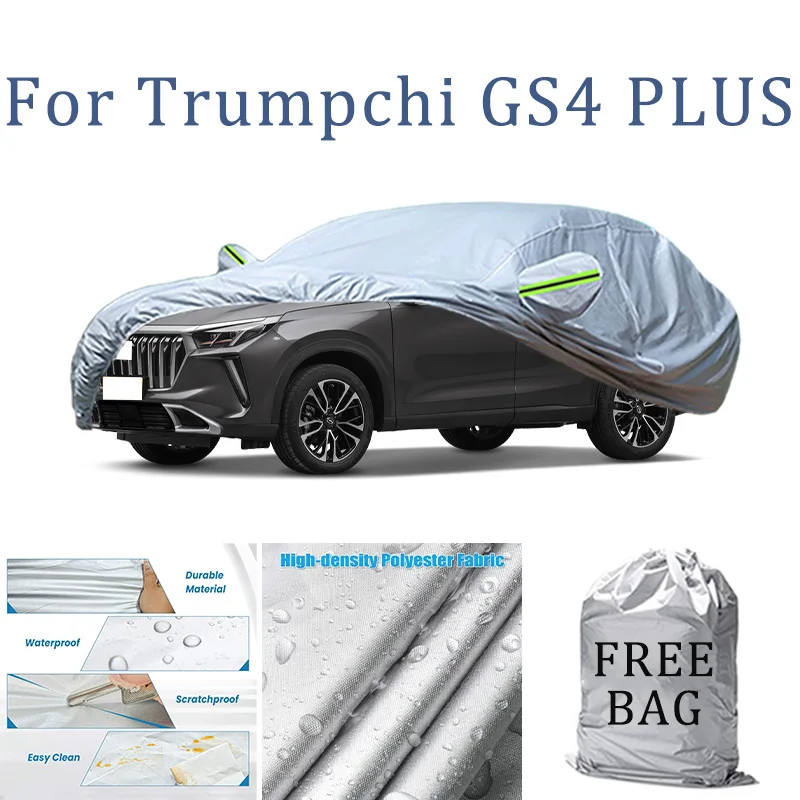 

For Trumpchi GS4 PLUS Car Cover Full Covers with Reflective Strip Dustproof UV Scratch-Resistant Sunscreen Protective cover