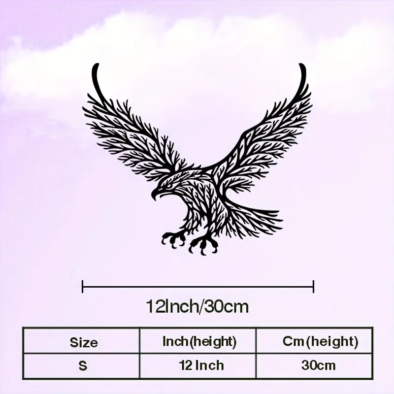Majestic Eagle Aluminum Sheet Wall Art Rustproof Metal Decor Indoor Outdoor Home Office Living Room Decoration