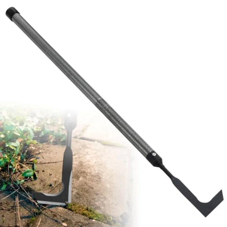 

29-дюймовый ручной прополочный инструмент с длинной ручкой для удаления сорняков из трещин, для тротуаров, брусчатки, террасных досок, садовый инструмент для прополки