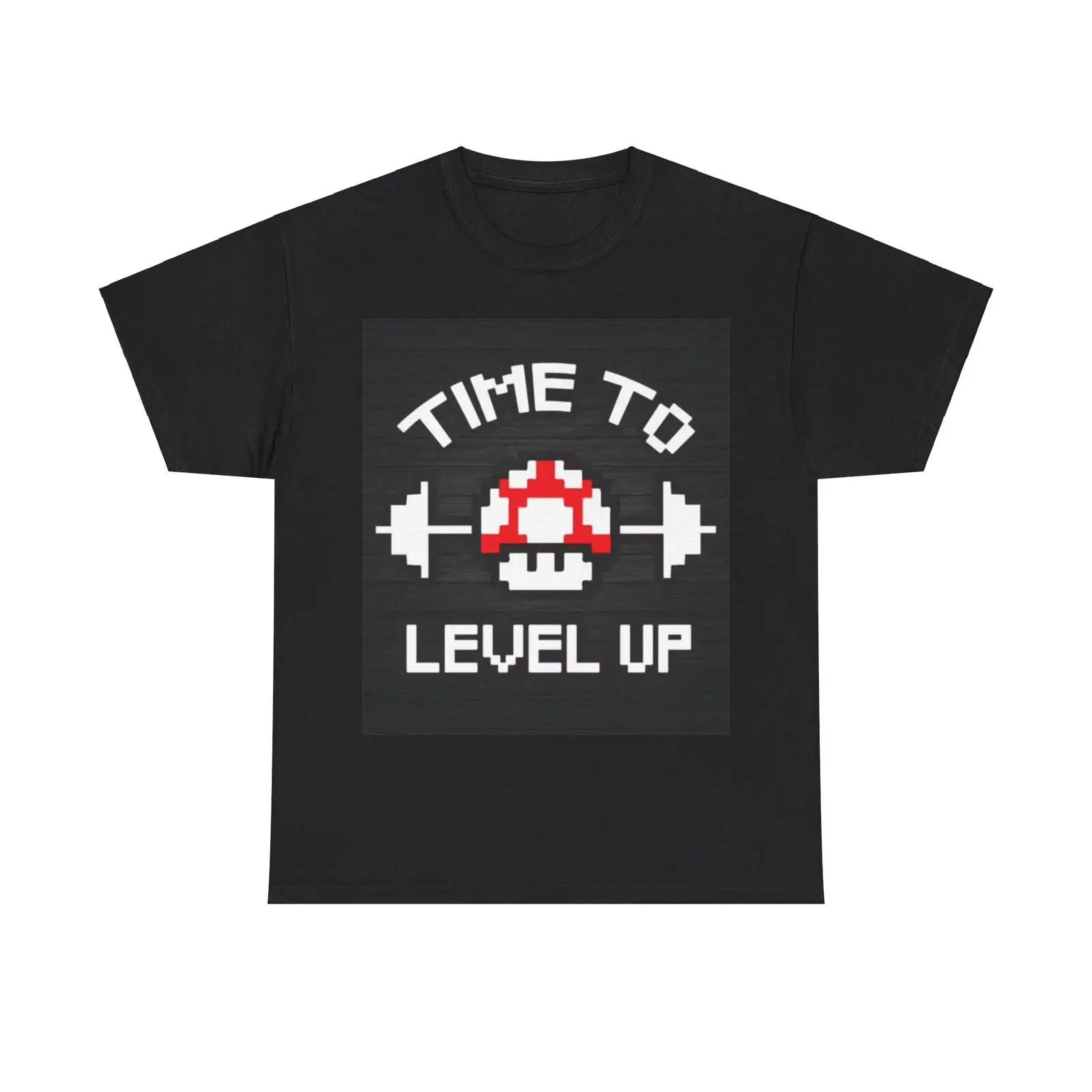 Time to level Up T Shirt GYM Gear Workout Lifting Heavy Cotton