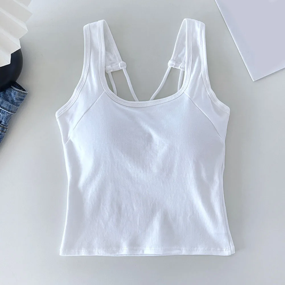

2025 New Arrival A Short Top With A Crossbody Backless Halter Top And Chest Pads