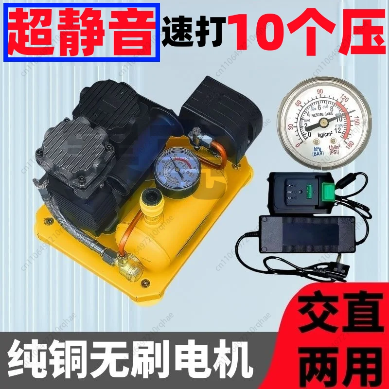 

Pure Copper Brushless Lithium Battery Air Pump Air Compressor Small Portable Car Outdoor Air Compressor
