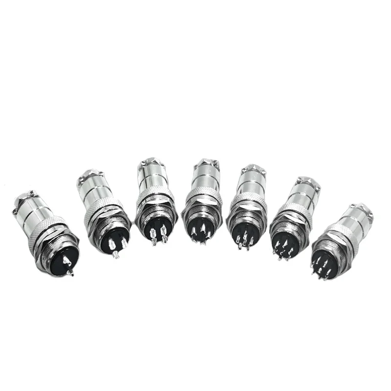 5/10/20Set GX12 GX16 GX20 2 3 4 5 6 7 8 9 10 12 14 15 Pin Male&Female Docking Aviator Aviation Plug Socket Circular Connector