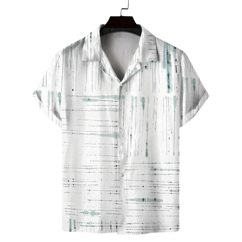Neues Kurzarmhemd für den Sommer, Herren-Retro-Muster, lässig, Pendler, Mode, All-Match-Persönlichkeit, täglich