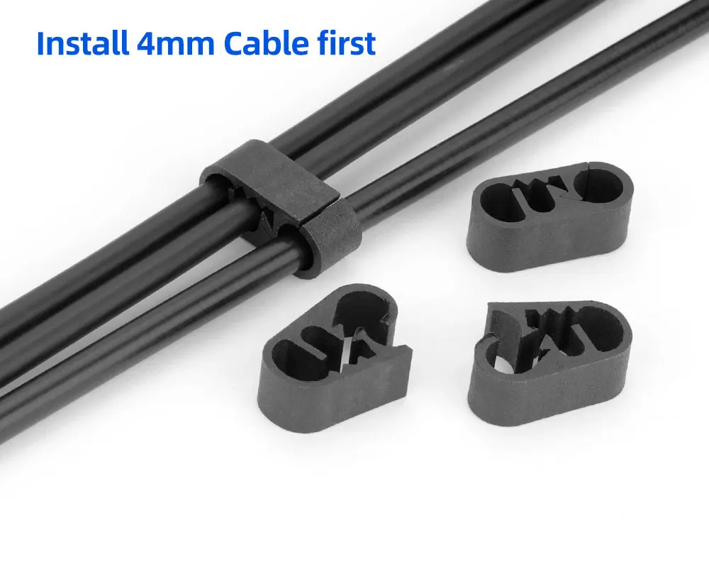 5-10 Stück Fahrrad Brems- & Schaltzug-Halterungsklemme passend für 4/5mm Schalt-/Bremszug, feste Schnalle, Bremszug-Einlassbefestigungsteil – Detail 12