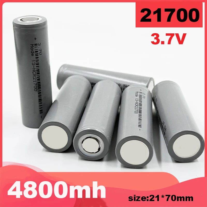 

21700 Battery 4800mAh 3.7V Lithium Ion Battery Rechargeable Battery for Flashlight DIY Electric Scooter Solar Light（1-10pcs）
