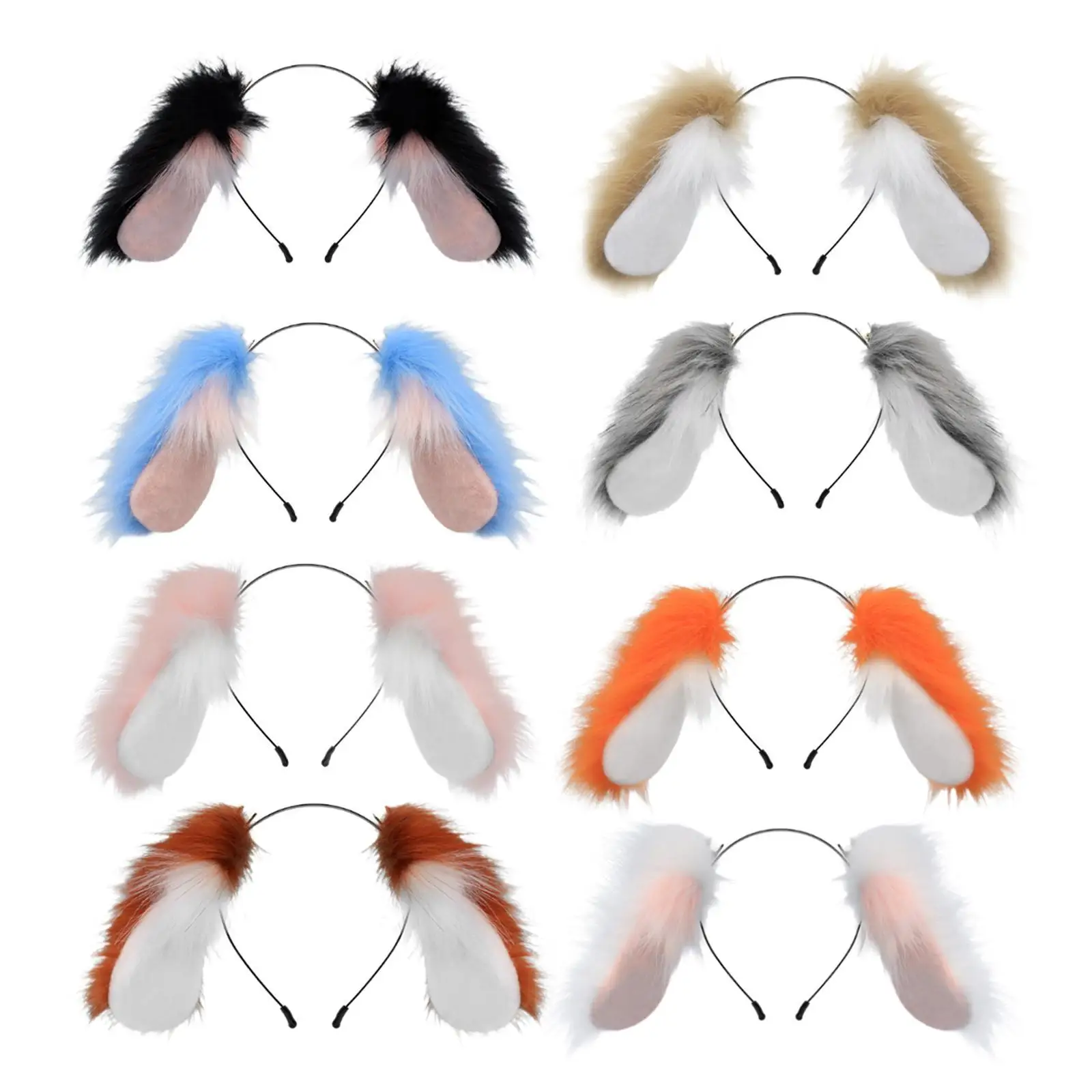 

Fluffy Dog Ears Headband Doberman Pinscher Photo Props Decor Cute Headwear