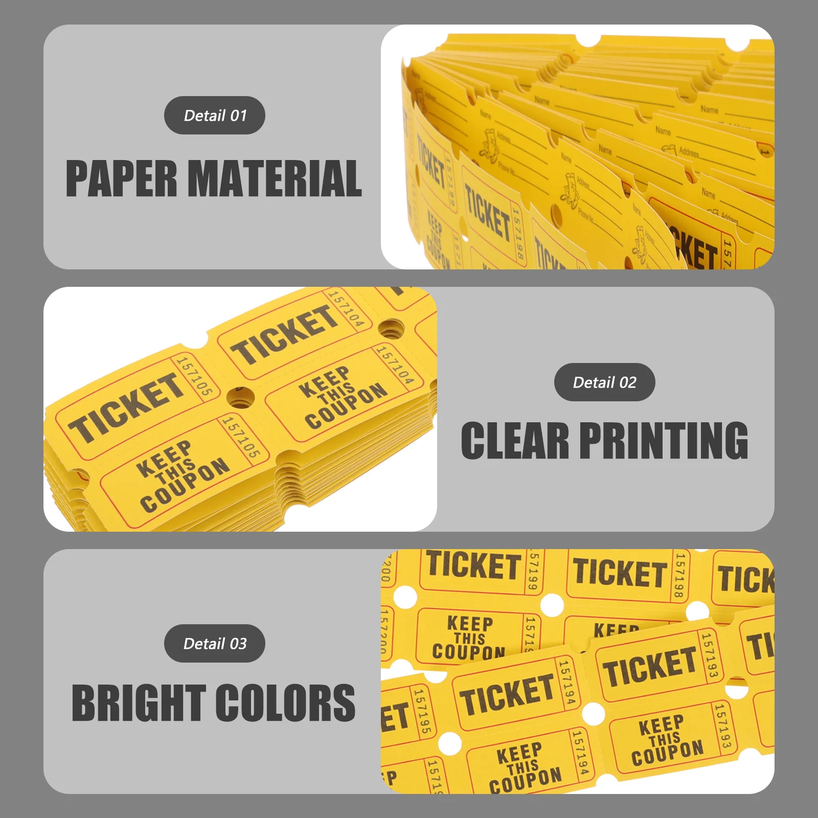 Classroom Raffle Tickets Ticket For Classroom Lottery Roll Of Single Paper Labels Drink Events Carnival Classroom Paper Bulk