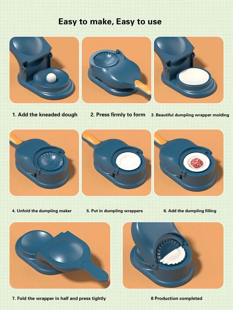 2 In1 جهاز صناعة زلابية لتقوم بها بنفسك عدة المجمع الضغط دليل توفير العمالة رافيولي امباناداس العجين الجلد مولدر آلة أدوات المطبخ