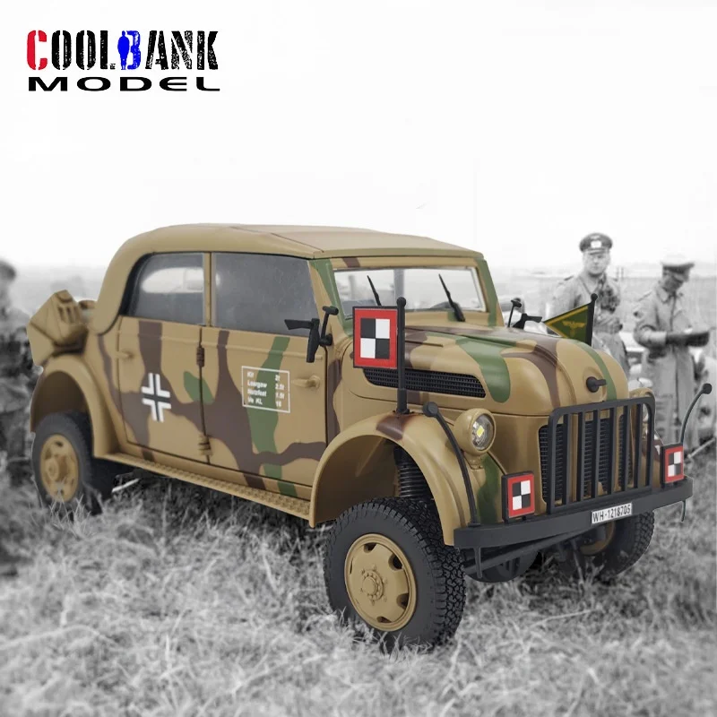 

Kubingke Hengguan Remote Control Toy Car 1/18 German Command Vehicle Sound And Light Remote Control Climbing Vehicle Smoke Car