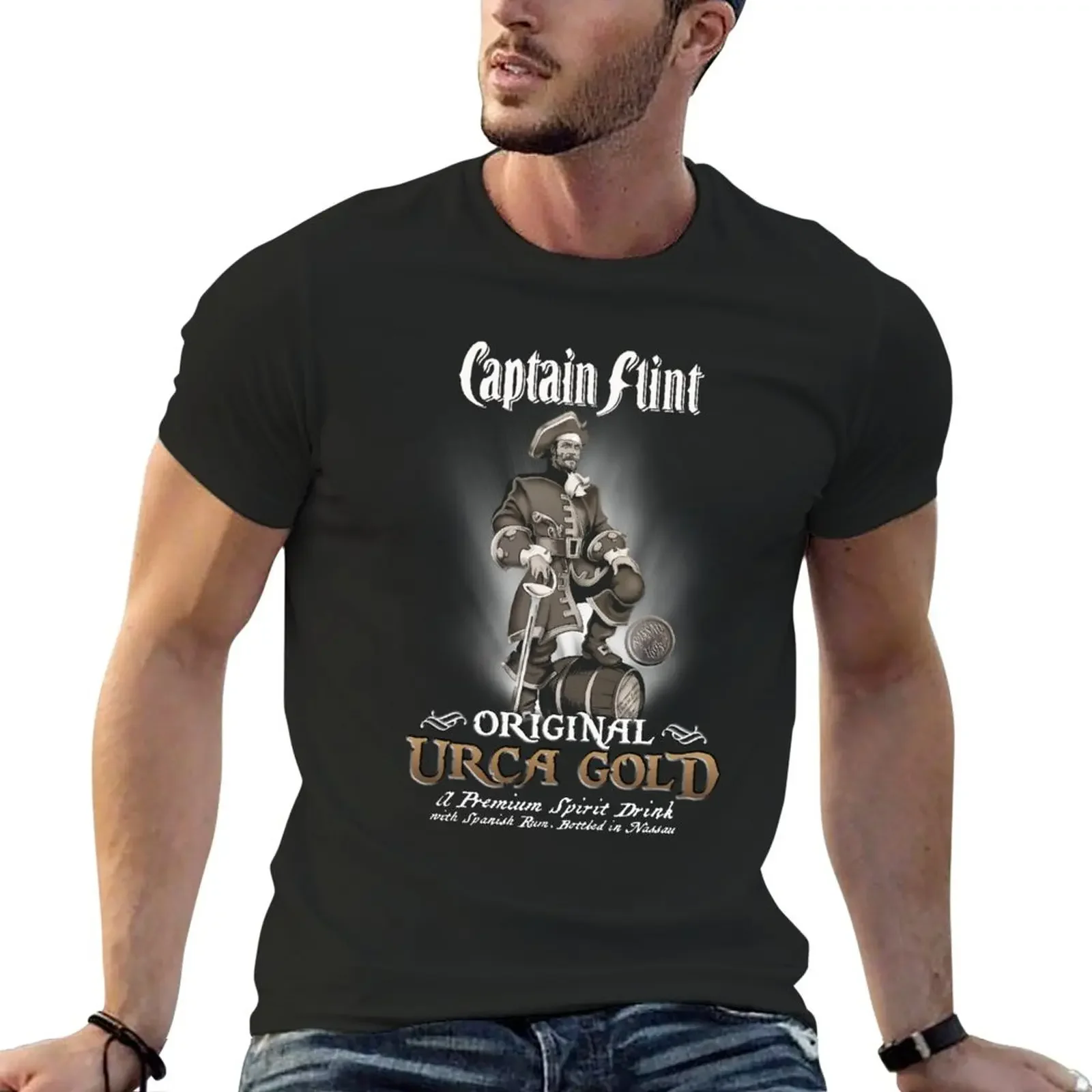 Captain Flint Rum T-Shirt aesthetic clothes plus sizes oversizeds funny t shirts for men