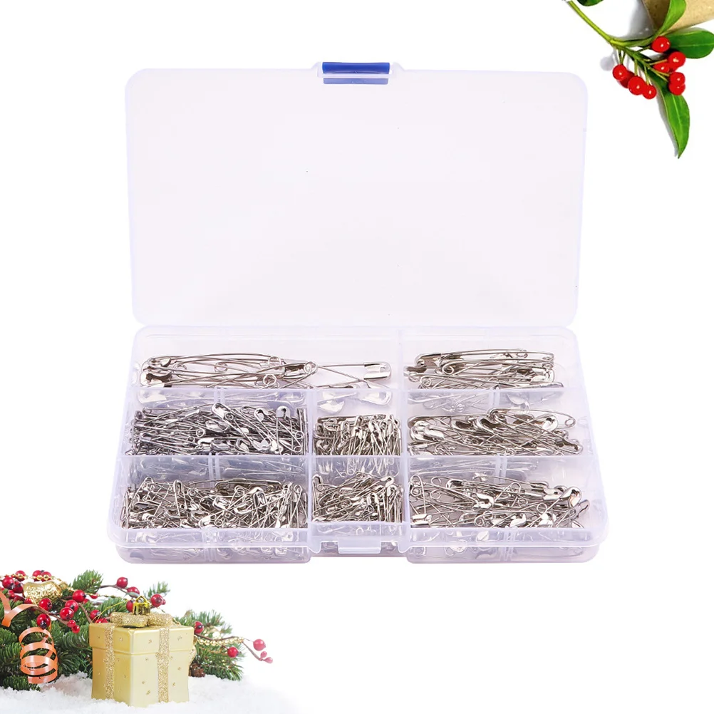 

450Pcs Clothes Pins Set Strong Iron Safety Pins Clasp for Fabric Paper Fastening DIY Sewing Projects