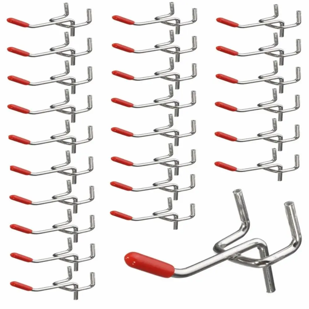 1Pcs Hardware Tool Hole Board Hook Storage Rack Wall Mount Oblique Hanger 5/7/10/15/20cm Steel Pegboard Hook