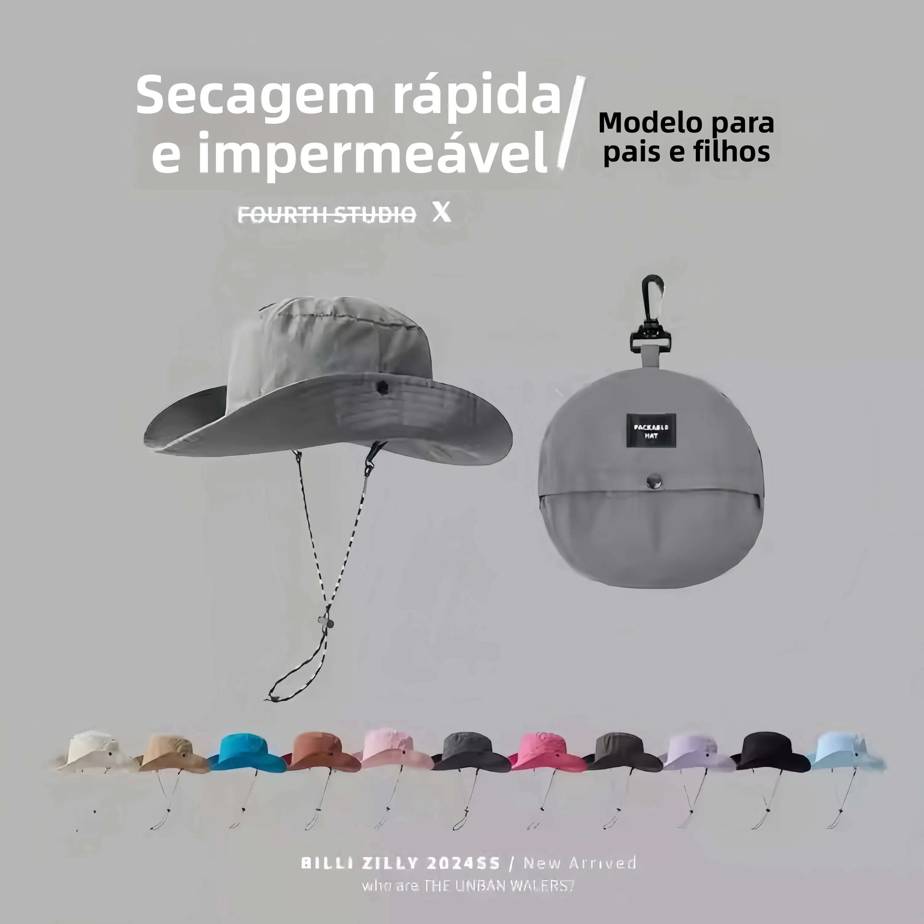 chapeau-de-montagne-pliable-d'ete-pour-l'exterieur-casquette-de-pecheur-impermeable-style-cowboy-occidental-format-poche-sechage-rapide-unisexe-sac-de-voyage