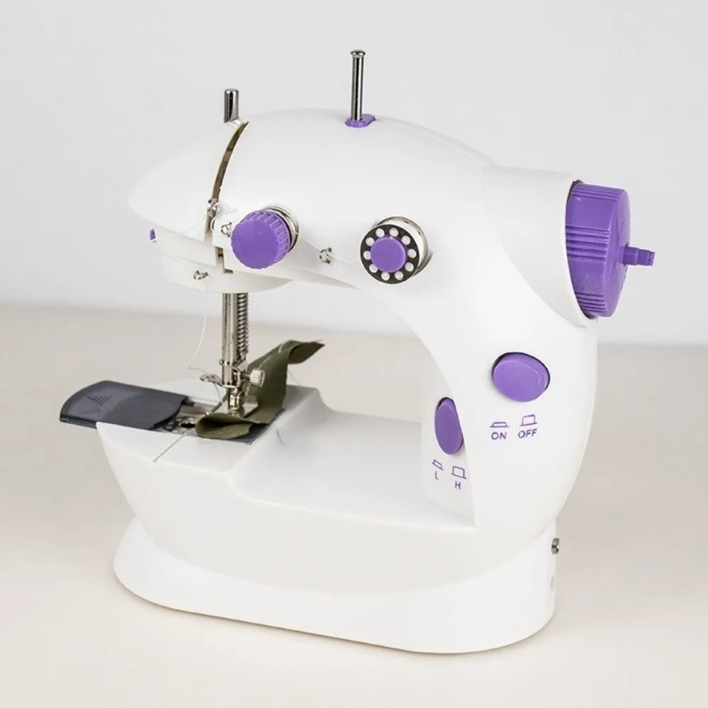 

Простая в использовании электрическая швейная машина с двойной нитью, светодиодная подсветка, 2-скоростная бытовая швейная машина, ножная педаль, швейный инструмент, бытовой инструмент