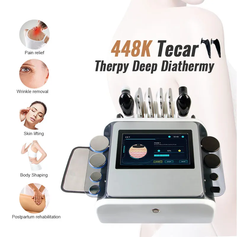 المهنية cet ret RF الوجه 448 كيلو هرتز RET CET Tecar العلاج شد الجلد تردد الراديو لتخفيف الآلام آلة فقدان الوزن