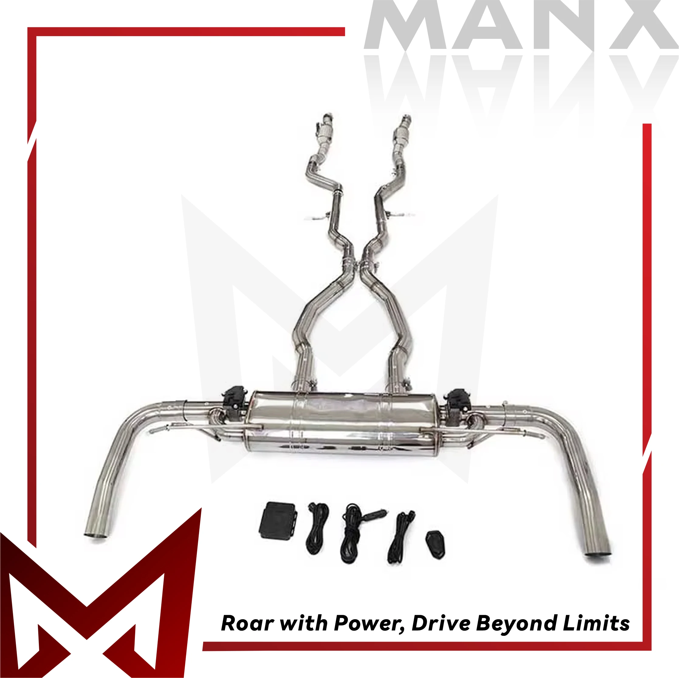 

For Mercedes benz GL63 X166 5.5T Car Exhaust system Stainless steels Performance Catback Muffler with remote control valve