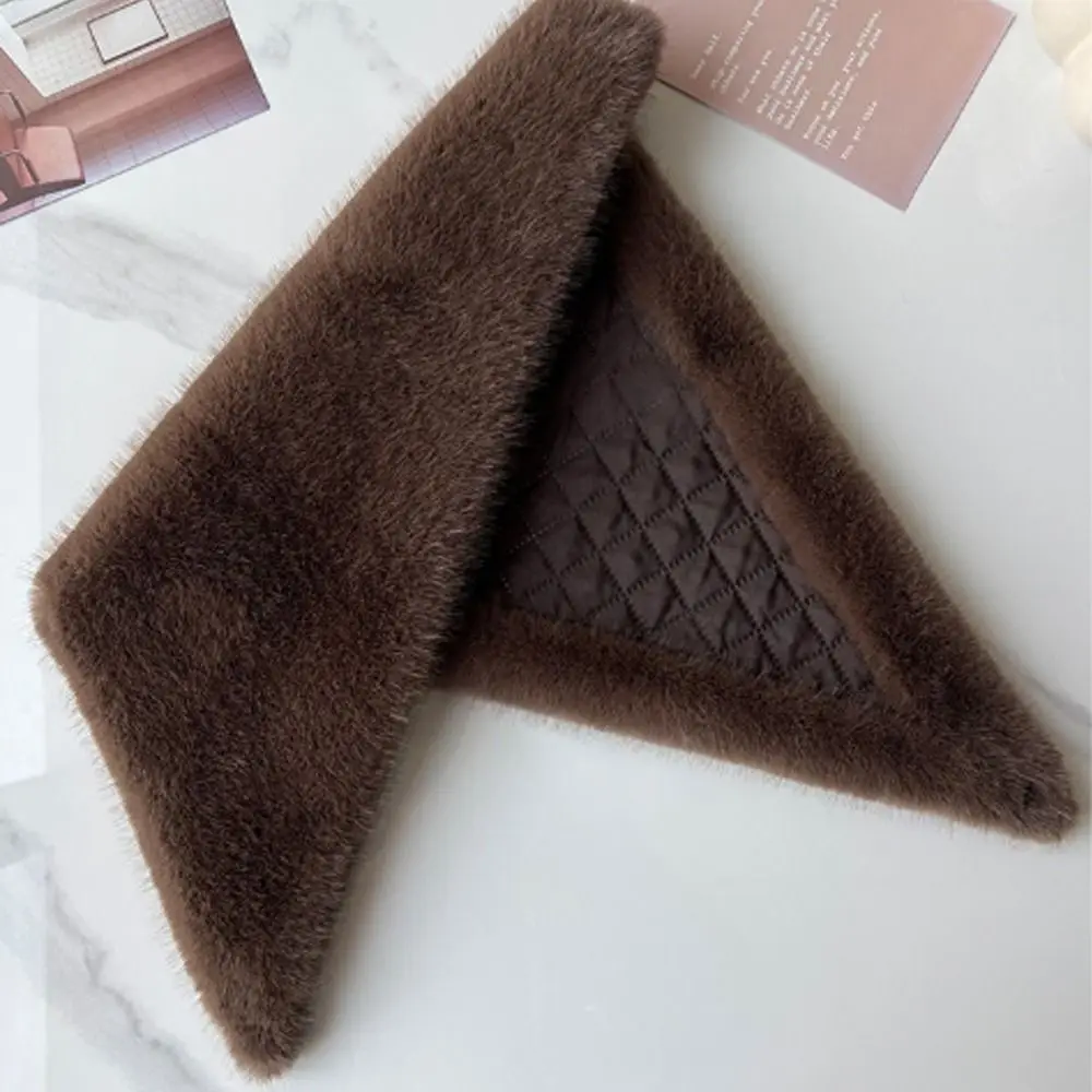New Faux Fur Faux Fur Scarf Long Wrap Soft Scarf Warm And Cozy Multicolor Triangle Neck Scarf Women