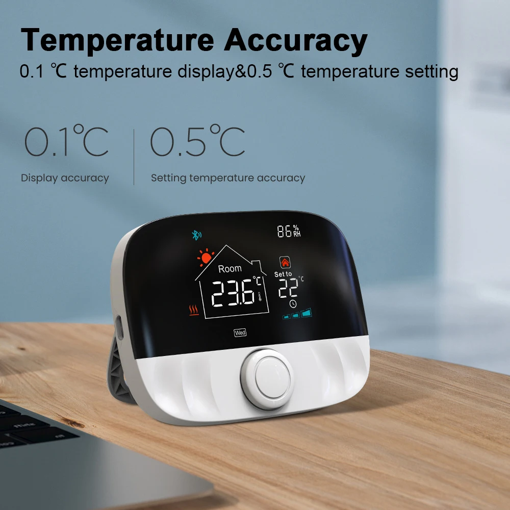 Termostato Tuya Smart WiFi, controlador de temperatura, sem fio, RF433, água, gás, caldeira, aquecimento de piso, funciona com o Google Home, Alexa