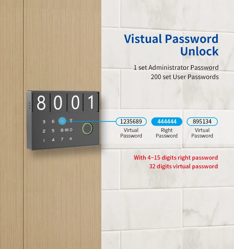 Nuovo arrivo elettronico Bluetooth Smart Digital Locker Lock Support Fingerprint/ Password/ Card/ TTlock Unlock