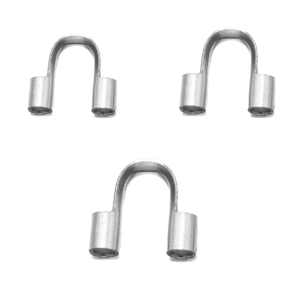 50pcs Stainless Steel Gold Color Wire Protectors Guard Guardian Protectors Loops U Shape Clasps Connector For Jewelry Making