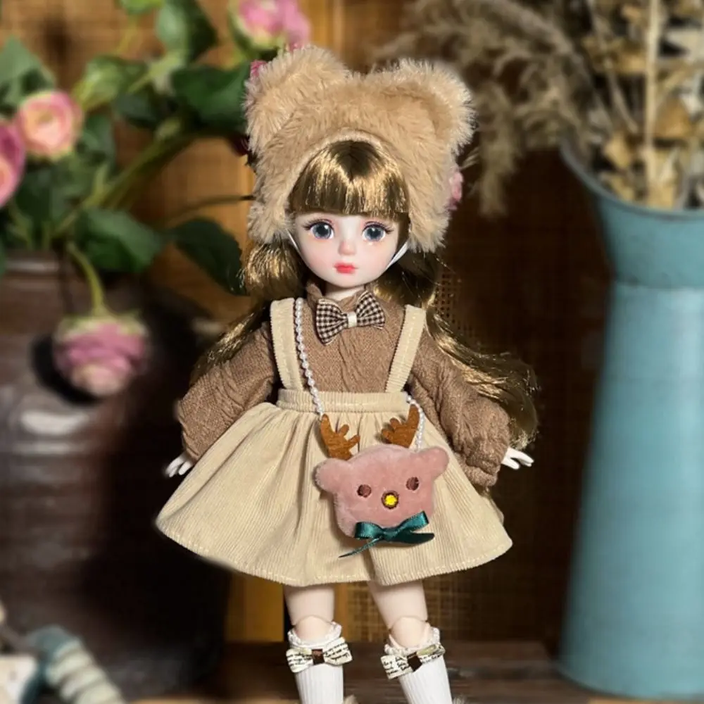 1 Set 1/6 SD 30cm Bjd Puppe mit Kleidung, Langen Haaren, Attraktiven Augen, Prinzessinnenkleid, BJD Puppen Anime mit Perücke und Make-up