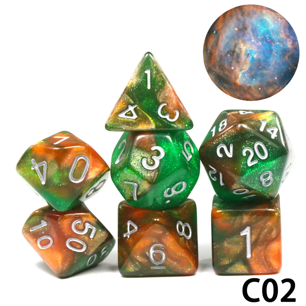 Acrylic Blood-Effect Gaming Dice Set