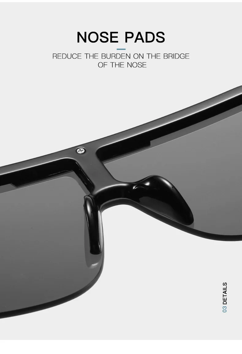 Neue Luxus übergroße Männer Sonnenbrille Marke Designer Sonnenbrille für Frauen Mode Farbverlauf quadratische Farben – Detail 9