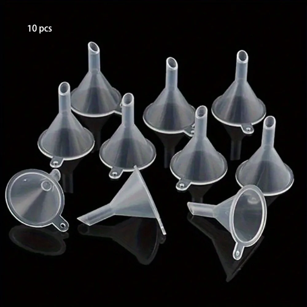 

10Pcs Mini Funnel Filling Empty Bottle Packing Tool For Travel Plastic Mini Small Funnels For Perfume Liquid Essential
