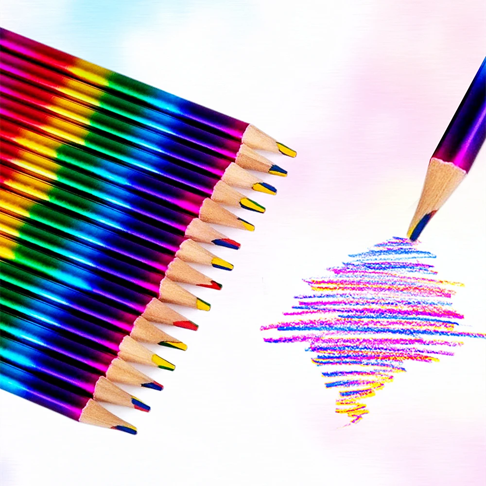 12-48 قطعة فرشاة الرسم بأربعة ألوان قوس قزح لحفلة عيد ميلاد الأطفال رياض الأطفال كرنفال المنزل حفلة عيد الميلاد هدية مكافأة #3