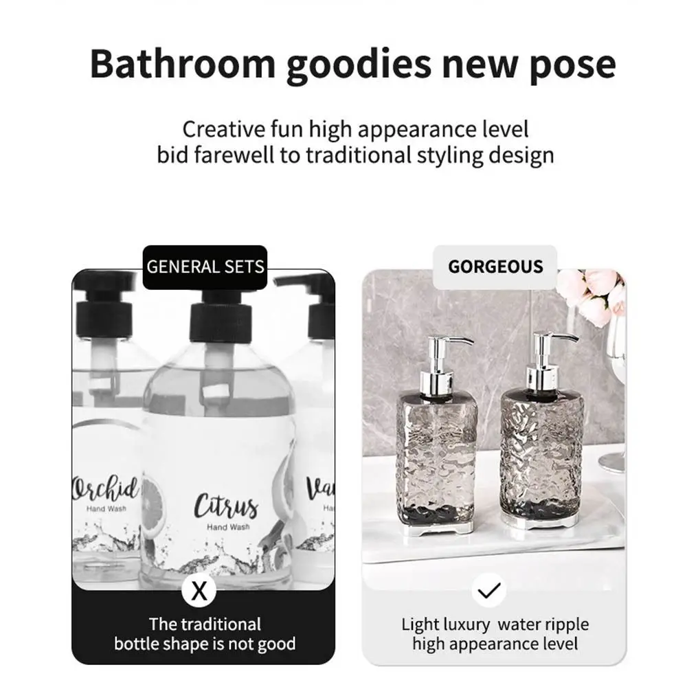 

Portable Reusable Bathroom Soap Dispenser Clear Refillable Wash Dispenser Bottle Press Type Empty Hand Pump Dispenser Household