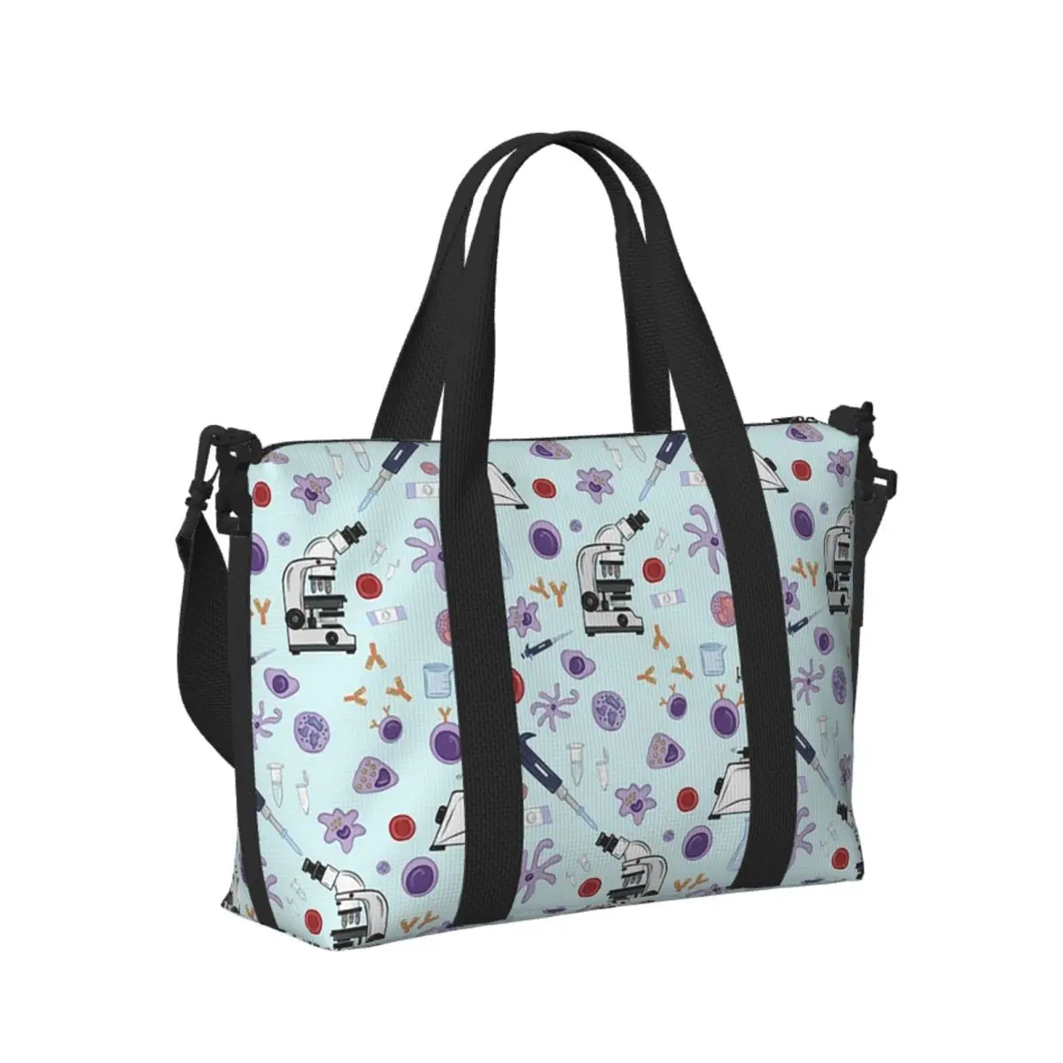 

Custom Science Beach Travel Bag Large Capacity Tote Bags for Gym Yoga Women Shopping Duffle Shoulder Bag