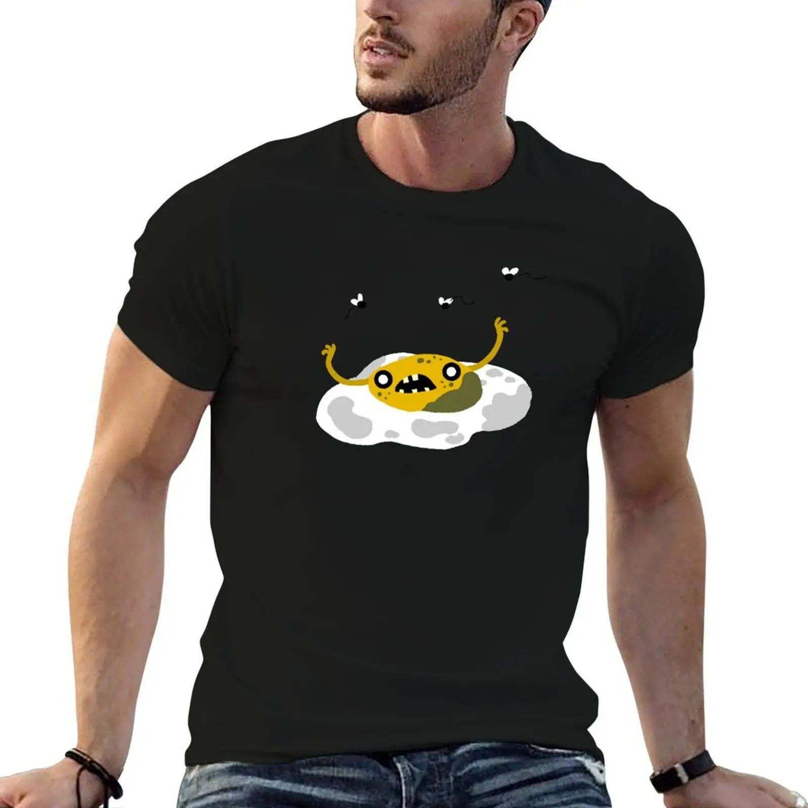 Egg Zombie Food Edition T-Shirt summer 2026 vintage t shirts Men's cotton t-shirt