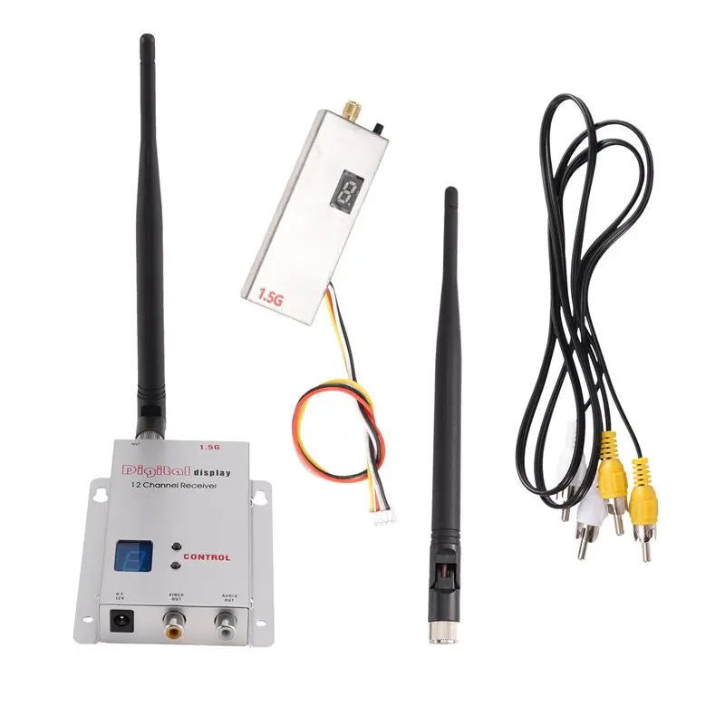 1.5G 2W FPV VTX+1.5G VRX Kit 2000Mw 12CH FPV Video Transmitter Receiver For FPV Long Range RC Drone