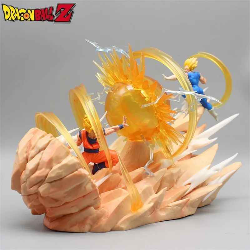 Dragon Ball Figure Sky Top Wcf Goku Vs Vegeta Figure Anime 18cm Gk Pvc Goku Battle Vegeta Action Figurine Models Toys Gifts