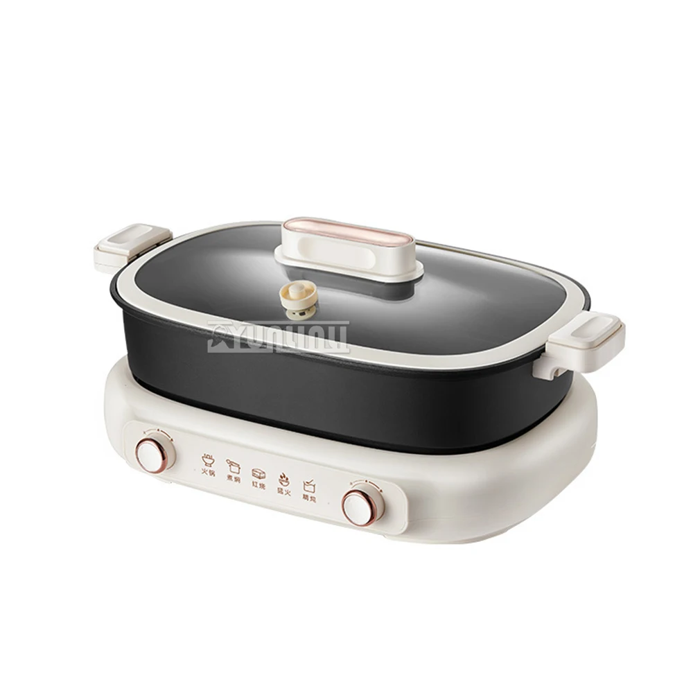 Electric Multi Cooker Hot Pot Cooking Machine Household Temperature Control Electric Frying Pan Casserole Cuisine