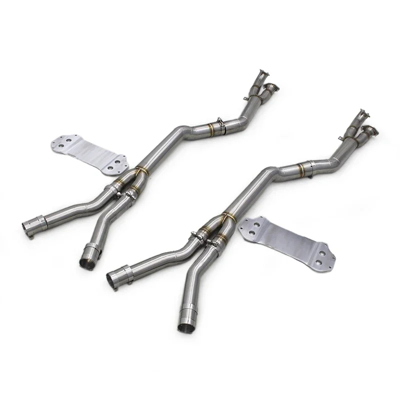 Exhaust Single Midpipe With Brace For  M3 G80/G8X G82 3.0T 2021-2023 3.5 Inches Stainless Steel Pipe Muffler Exhaust System