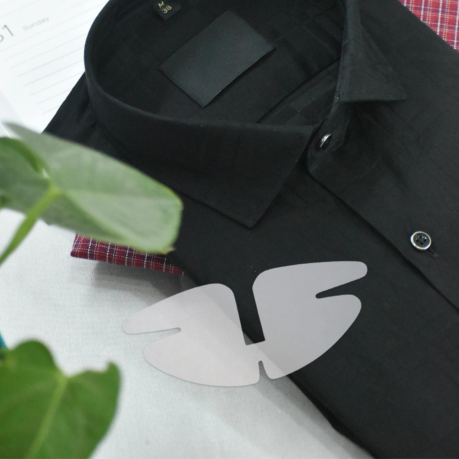 

50pcs For Men Plastic Shirt Inserts Double Layer Support Protectors For Dress Uniform Shirts Easy Fixing Supplies Shirt Stays