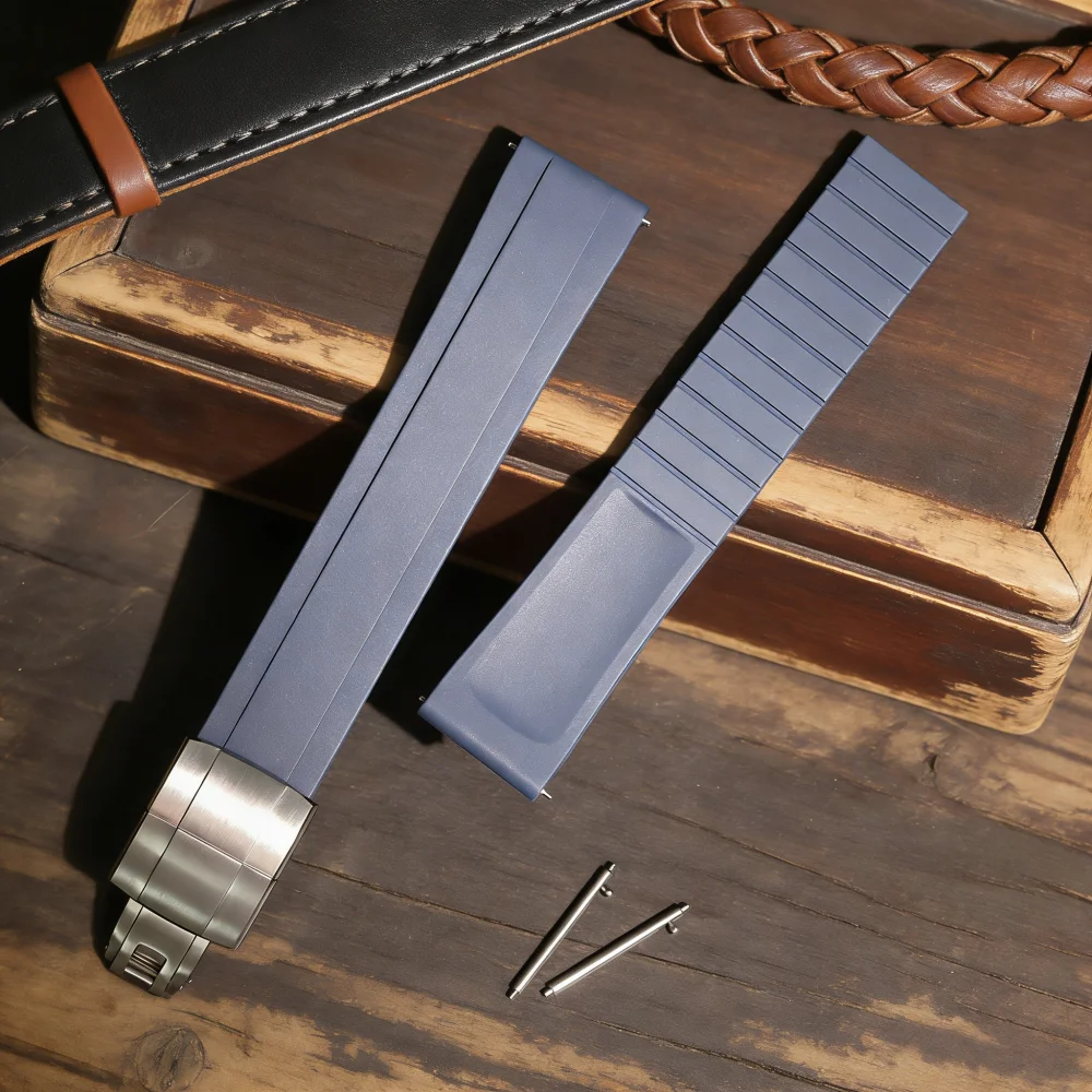 

Новый ремешок для часов Daytona Design CTS из фторкаучука, 20 мм, с быстросъемной застежкой-бабочкой, ремешки FKM, возможность укорачивания по размеру.