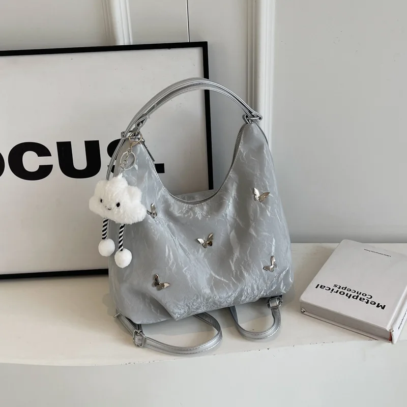 Large Capacity Spring and Summer Bag for Women New Fashionable Commuting Backpack Multi-purpose Single Shoulder Bucket Tote Bag