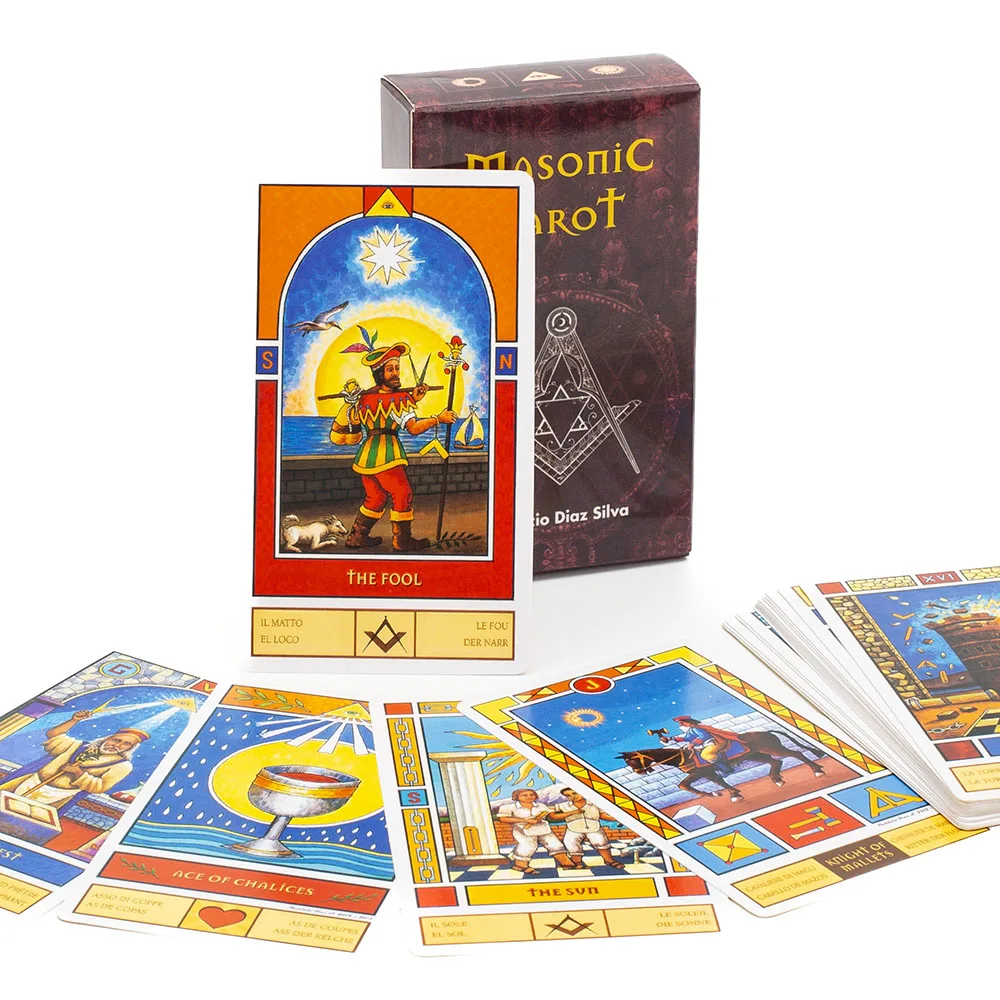 Juego de cartas de Tarot masónico, 78 piezas, ideal para reunión de amigos, adivinación y adivinación