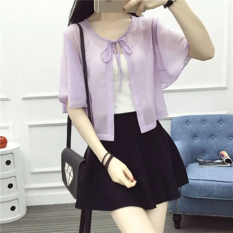 Damski letni sweter plus size, wyszczuplający, luźny, do noszenia na wierzch, cienki kardigan, zakrywający ciążę, idealny do klimatyzacji.