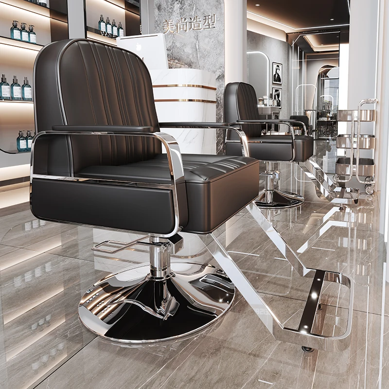 

Professional Style Barber Chair Premium Minimalist Elegant Glam Chairs Nordic Style Taboret Kosmetyczny Salon Furniture