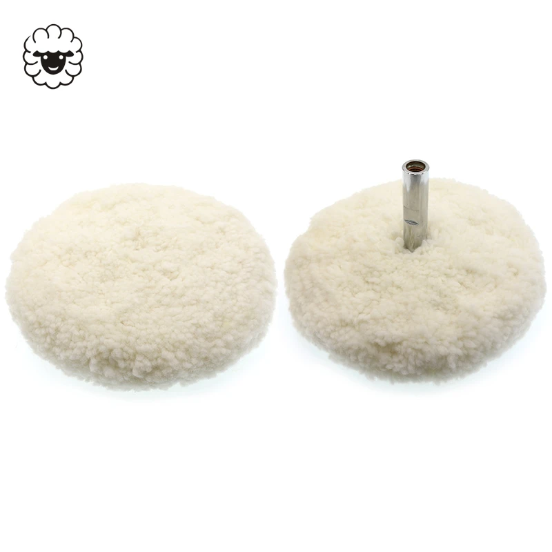 

1000 Sheep 8" Hook & Loop Polishing Buffing Waxing Wheel Knitting Wool Pad for Compound Cutting & Polishing