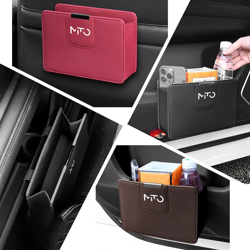 Car Door Garbage Bag Leather For Alfa Romeo Mito 147 8C GT 166 4C 159 Spider Giulia Giulietta 156,Seat Back Hanging Storage Box