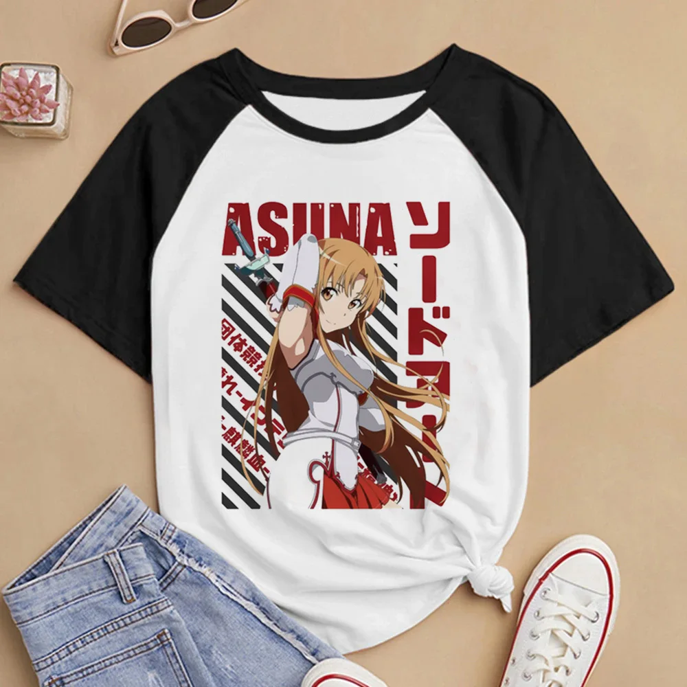 

Sword Art Online shirt female Grunge Y2k graphic 80s streetwear tshirt 2000s Punk anime graphic Vintage women