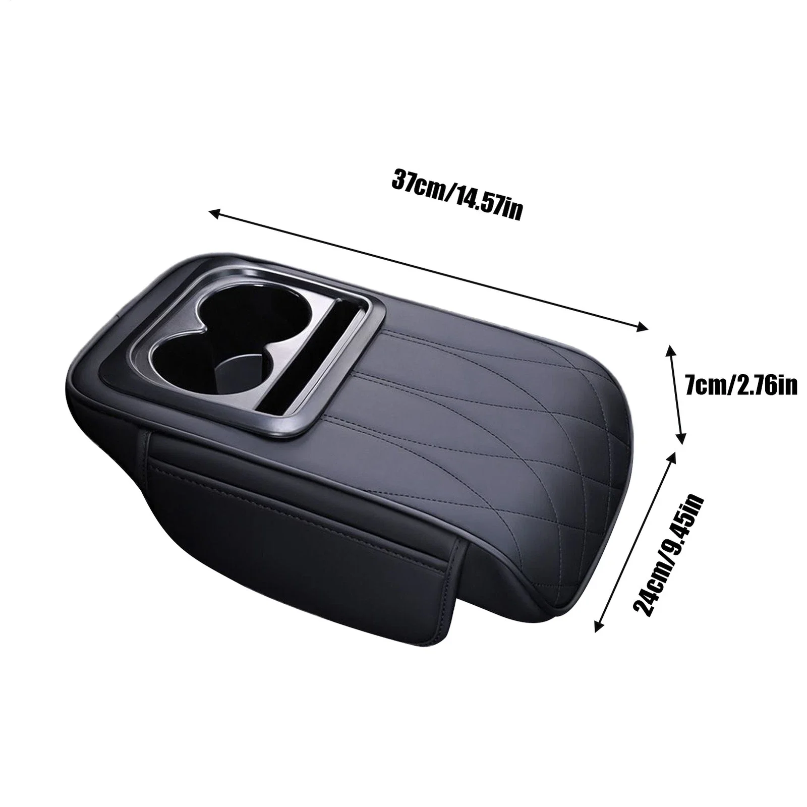 وسادة مسند ذراع السيارة مع حاملين أكواب من جلد البولي يوريثان لوحدة التحكم المركزية ووسادة مسند الذراع وسادة تلقائية غطاء وسادة مرتفعة عالمي #6