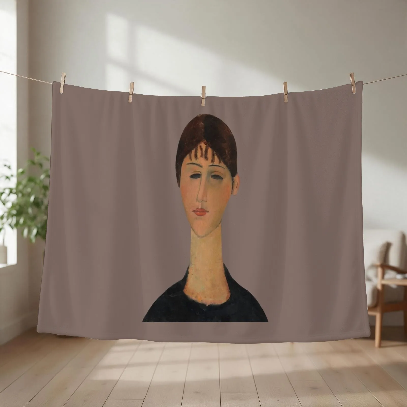 Amedeo Modigliani - Portraits Throw Blanket Moving Soft Plush Plaid Cute Retros Blankets