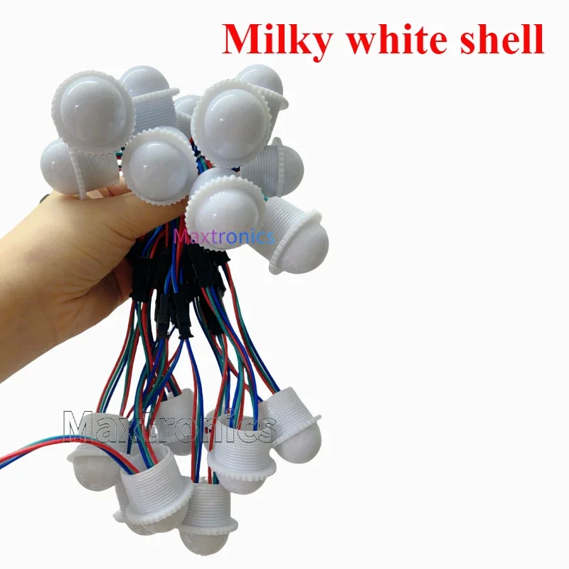 10-30-50 Uds DC12V WS2811 módulos LED cubierta transparente/latchosa diámetro 26mm 3Leds 5050SMD RBG lámpara de píxel de luz de punto impermeable