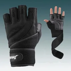 Gants de Fitness de marque pour hommes, équipement de musculation, Luvas antidérapant respirant Long, noir, marron